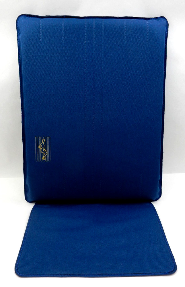 NEW BACK THING SPINAL SUPPORT CUSHION, HOME & TRAVEL VERSION, BLUE