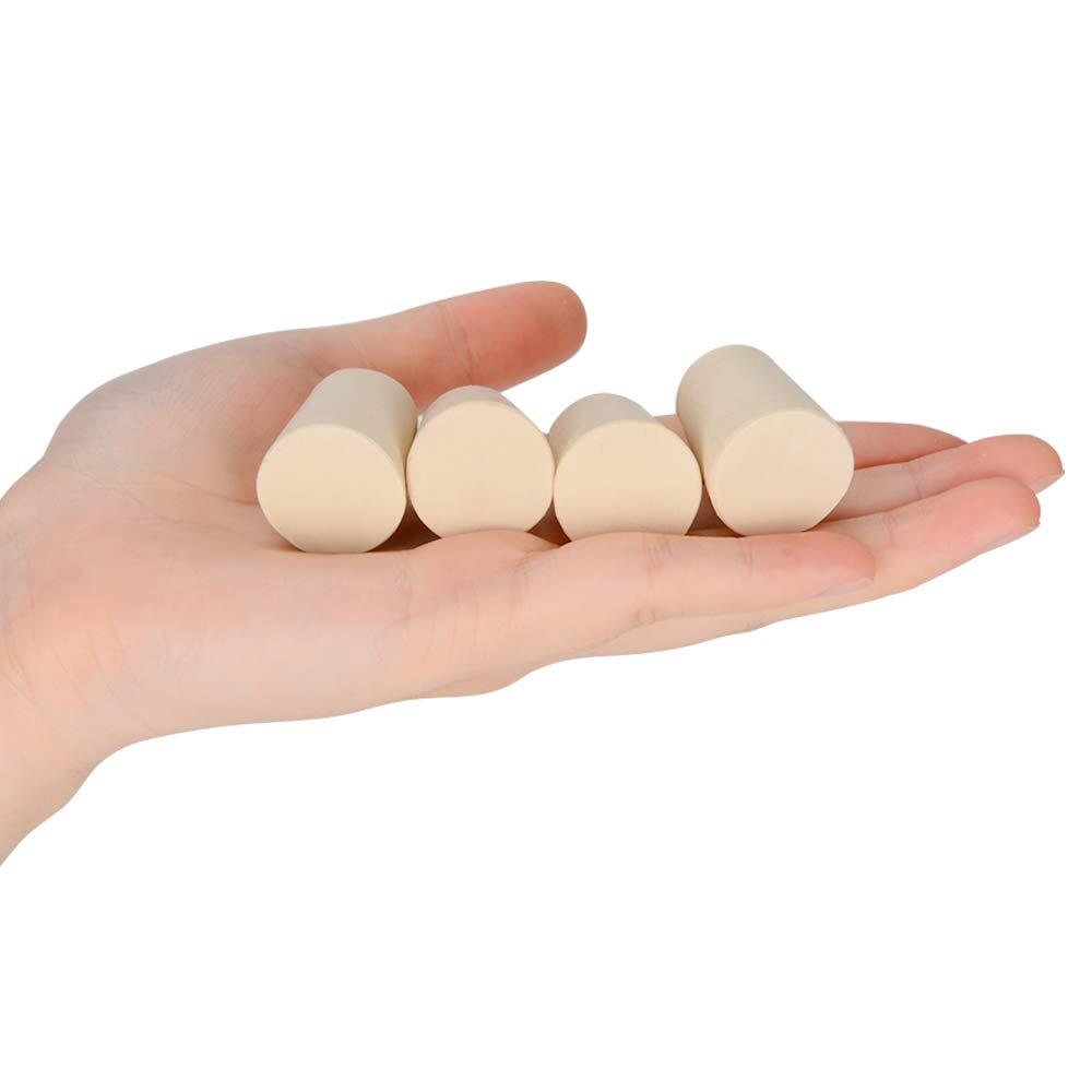 Solid Rubber Stoppers 10-Pack 3# White Tapered Lab Seal Rubber Stoppers Fits ...