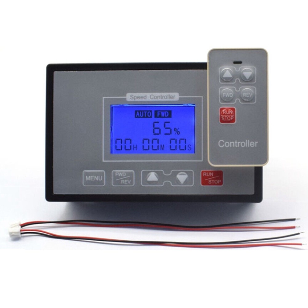 Speed Controller PWM DC Motor Timing Reversible Remote Control LCD-Display 60A