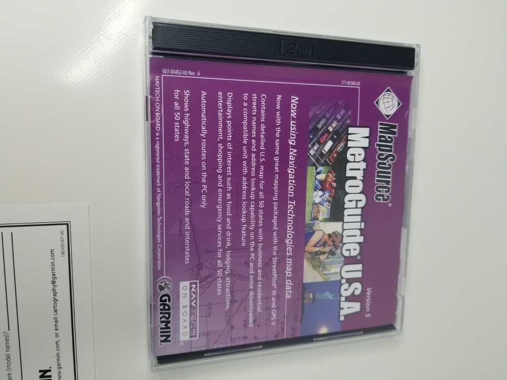 GARMIN USA MetroGuide MAPSOURCE Version 5 (2 DISC CD-ROM Maps)