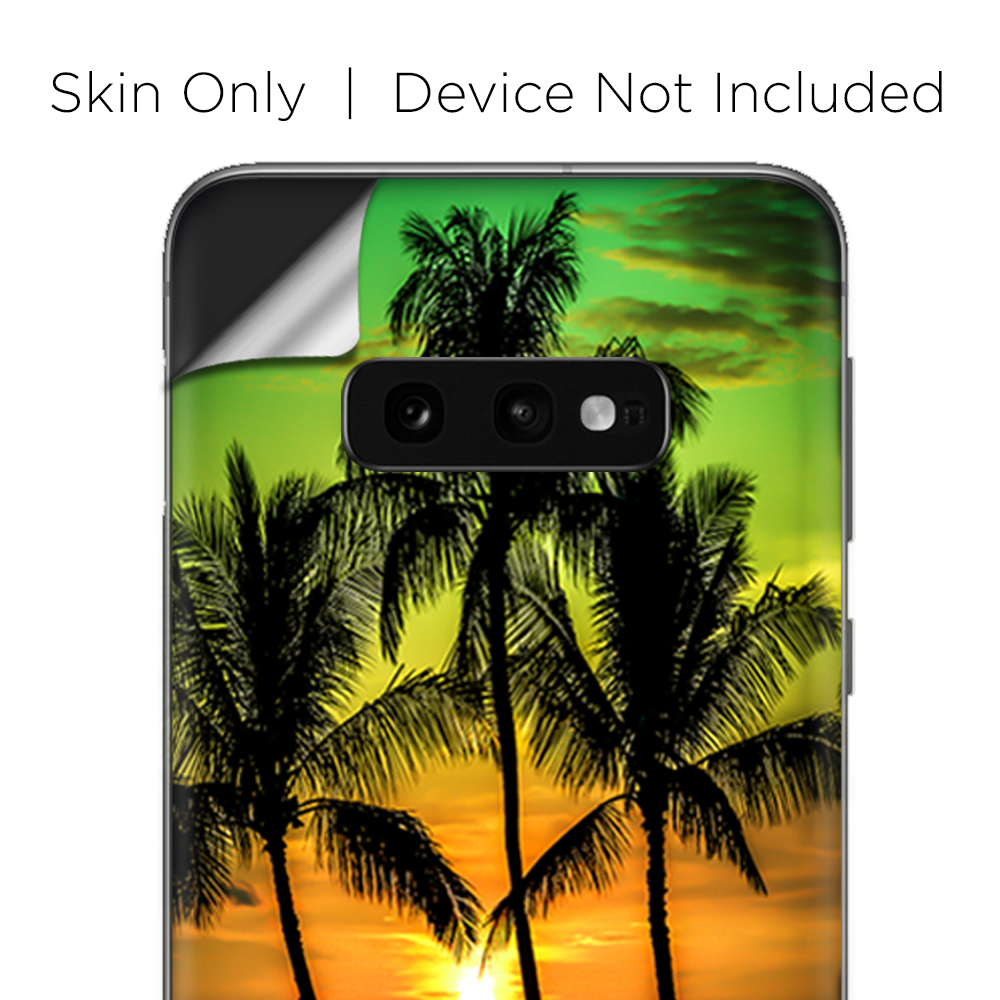 Skins Decal wrap for Samsung Galaxy S10e - Sunset Palm Trees Ocean