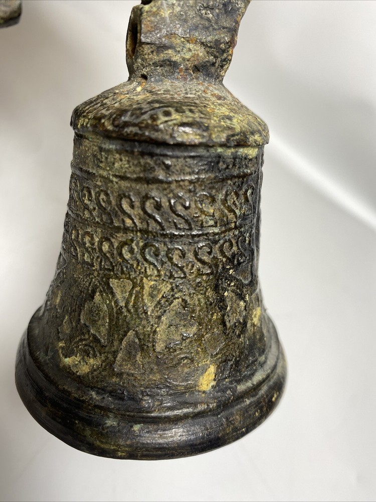 Old Bronze/Metal Monkey Bell Rustic & Unique Handcrafted Collectable 8" H x 3" W