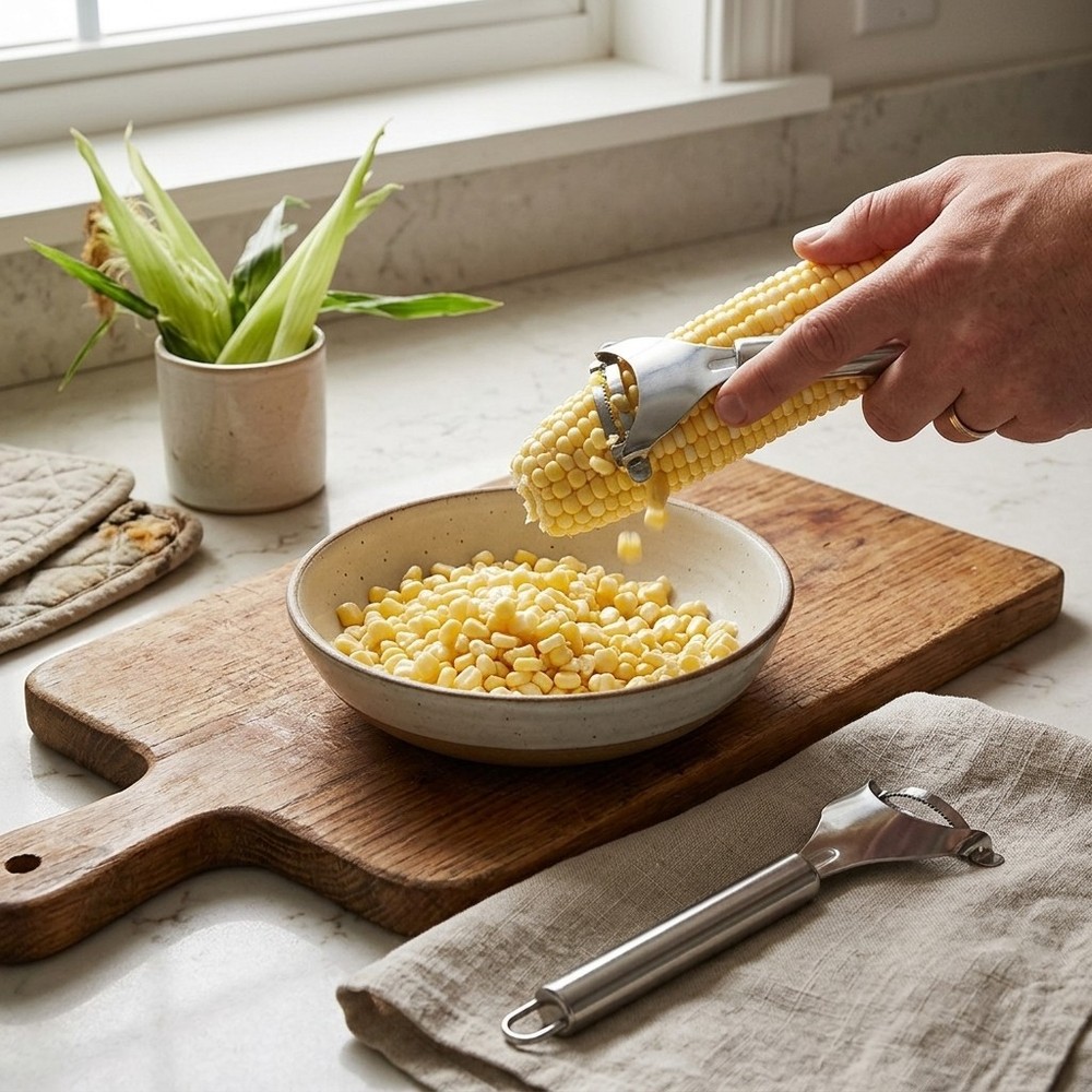 Stainless Steel Corn Peeler Tool Easy Corn Stripper for Removing Kernels