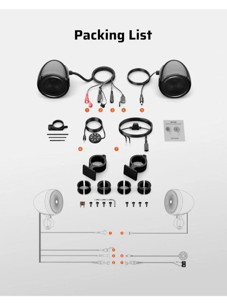 Motorcycle Speakers Bluetooth