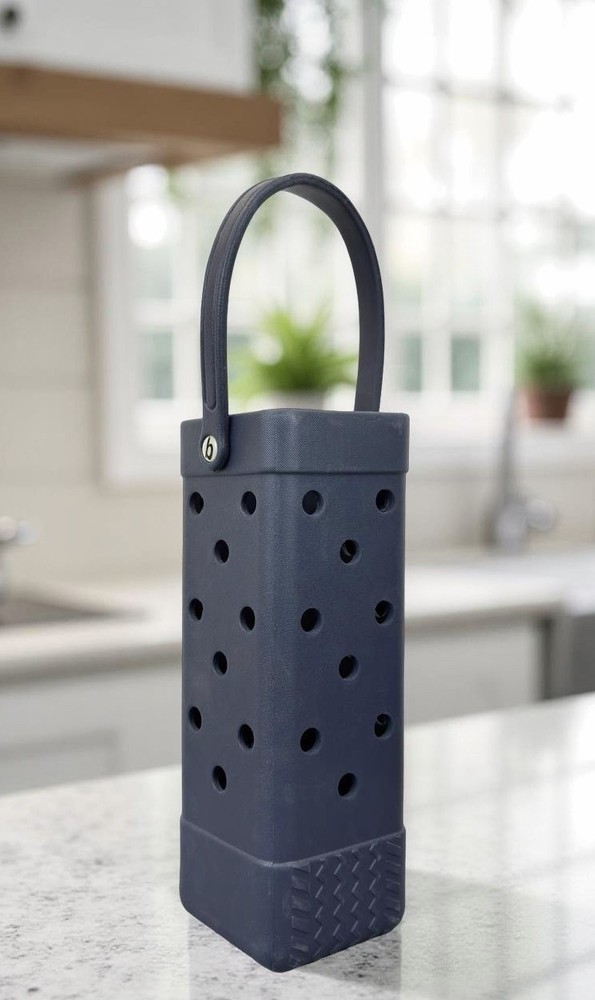 BYO Bogg Wine Tote / Navy Blue / 12.5”
