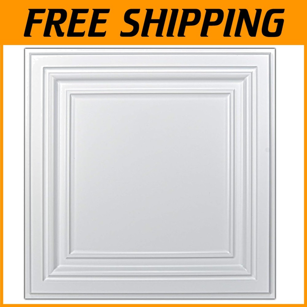Eco-Friendly White PVC Ceiling Panels 12-Pack