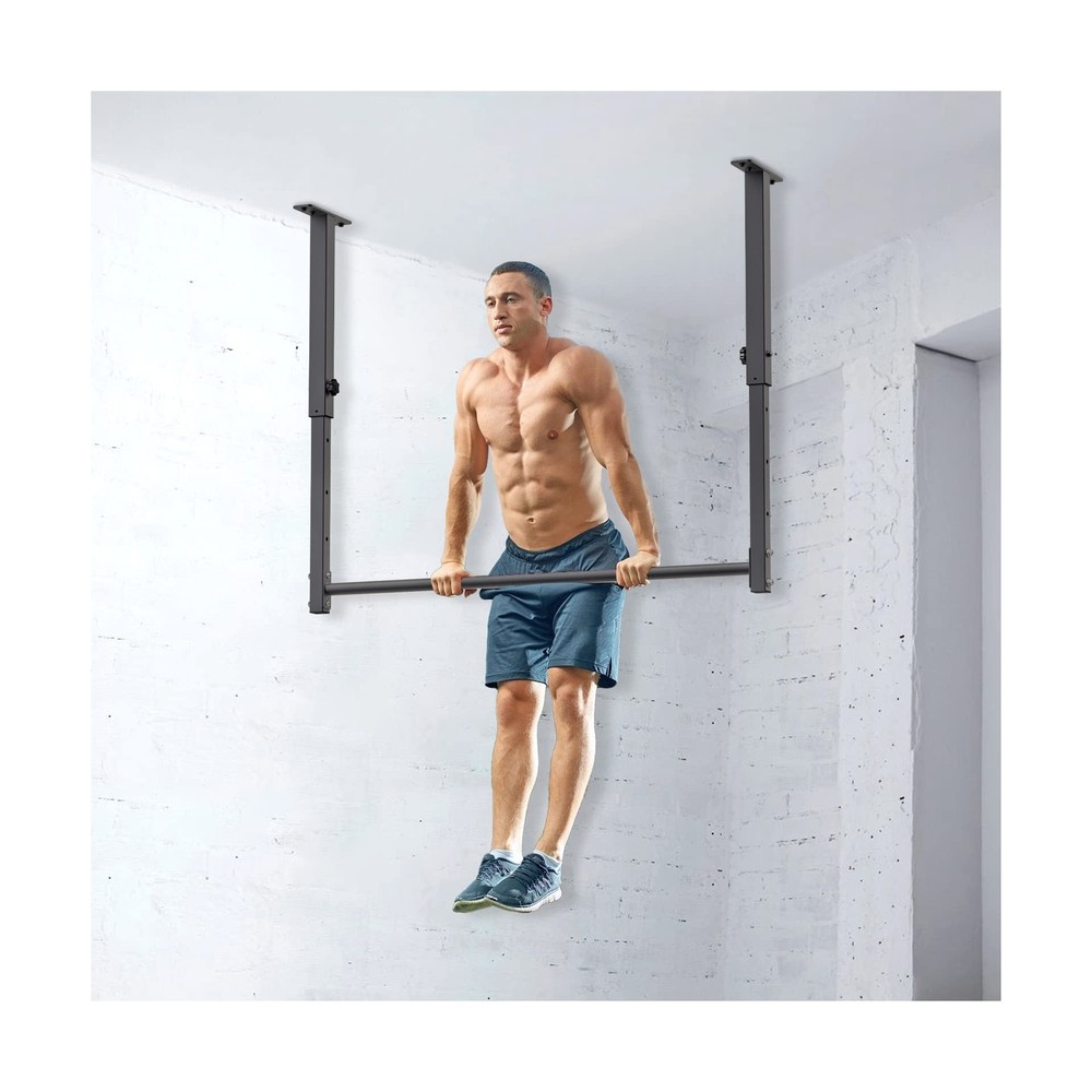 48" Ceiling Mounted Pull Up Bar, Heavy Duty Multi-Grip Chin Up Bar,Mounted Pu...