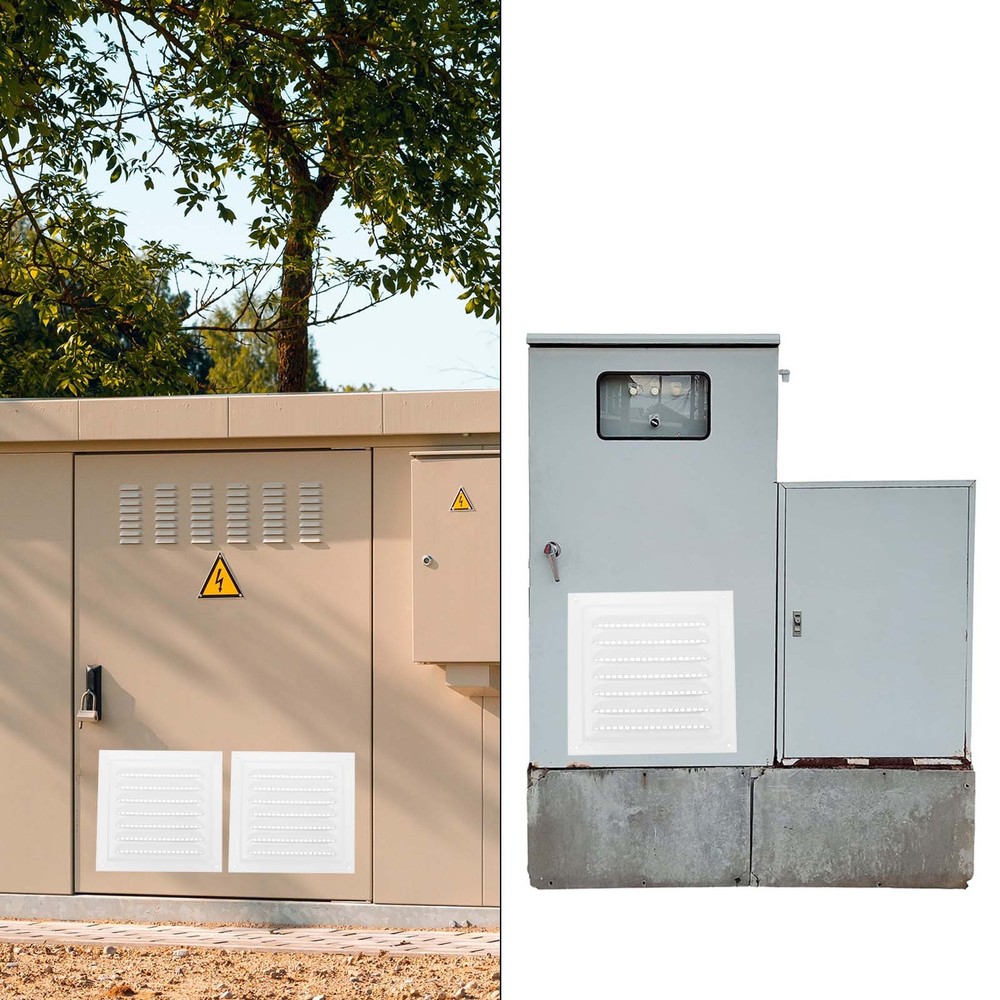 2 Pcs 8x16" Gable Vent Cover, Rectangular HVAC Air Vent Covers with Screen Mesh