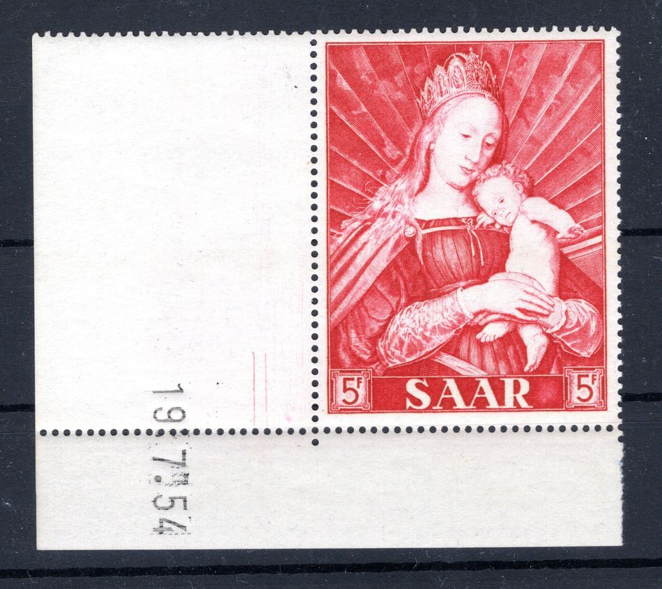 Saar 351Bru With Printing Date ** MNH POSTFRISCH (CA0651