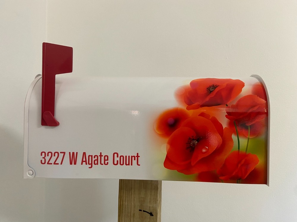 Poppies flowers mailbox gift For Parents