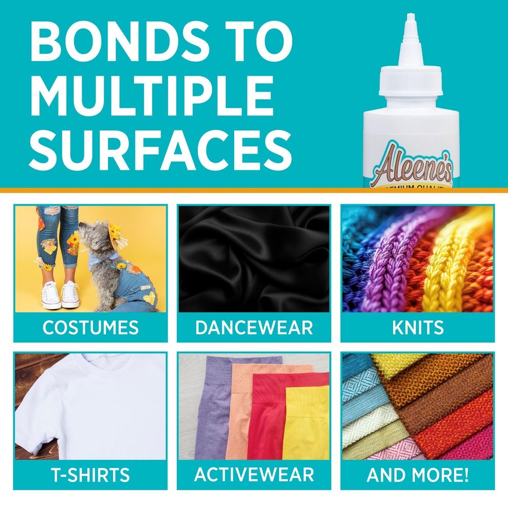 AR70-2 Flexible Stretchable Fabric Glue, 4 oz., Multicolor