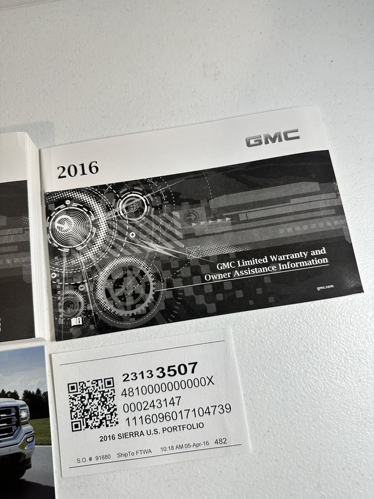 2016 GMC Sierra Owner Manual Set