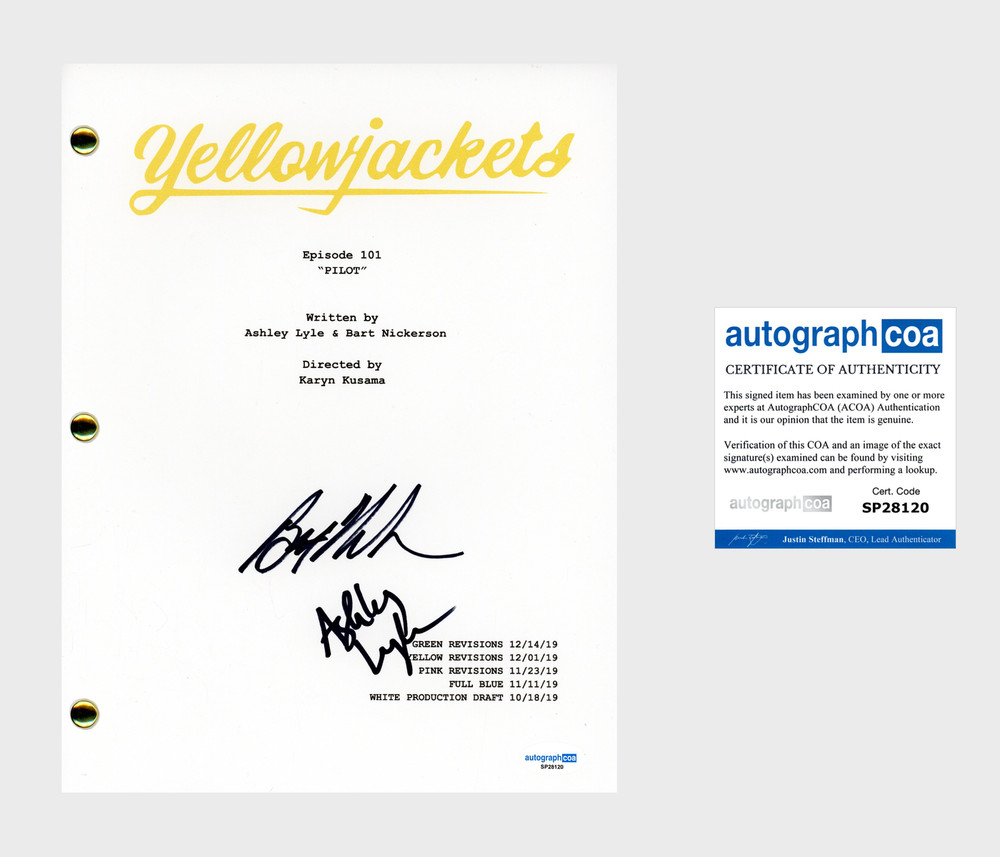 Bart Nickerson & Ashley Lyle 'Yellowjackets' Creators Signed Full Script ACOA