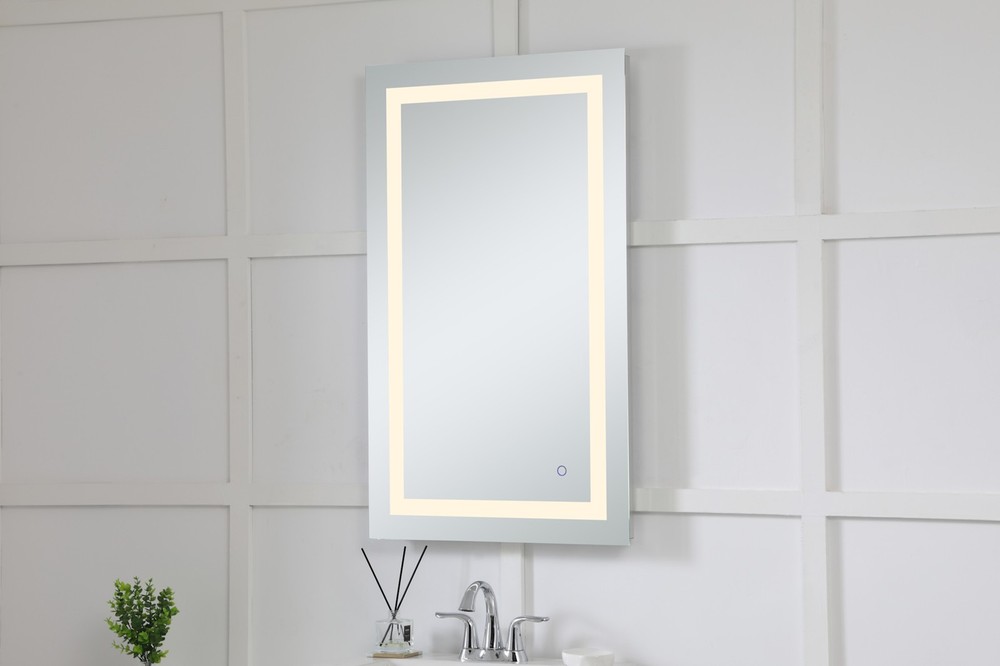 Elegant Lighting MRE12440 Alaric 24" W x 40" H Modern Rectangular - Silver