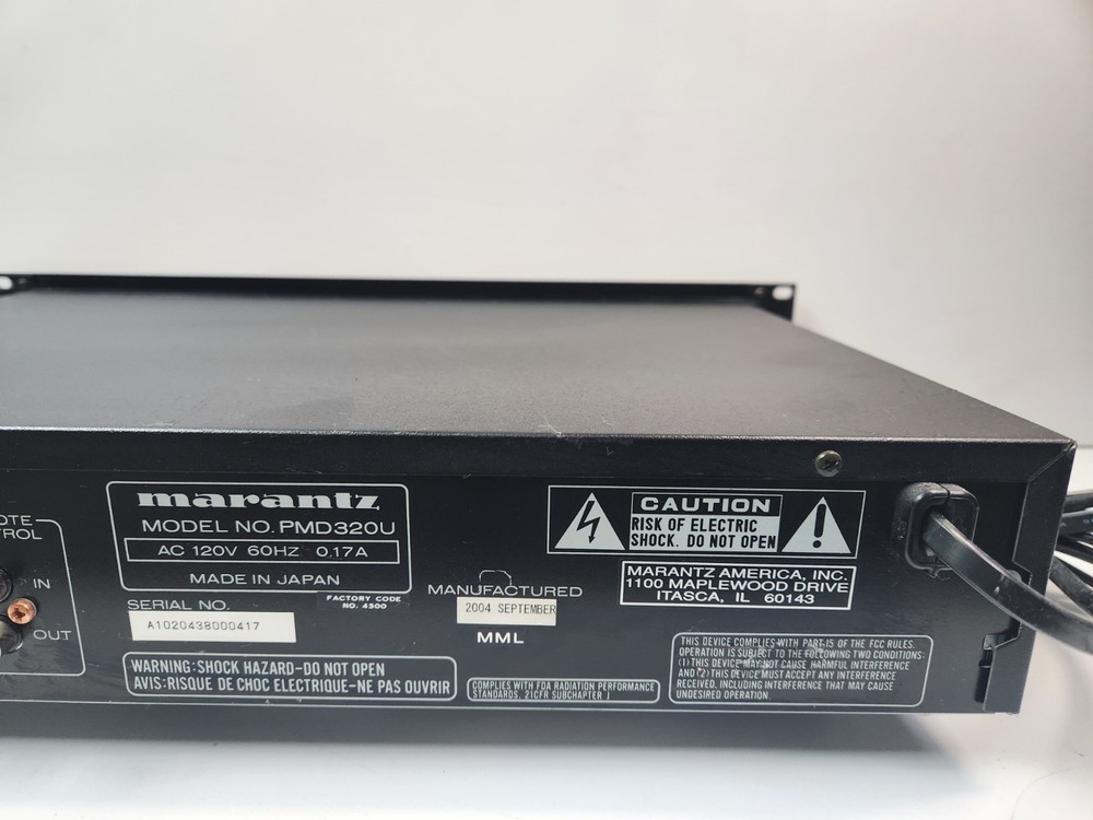 Marantz Professional Compact Disc Player PMD320 *Working* Mountable