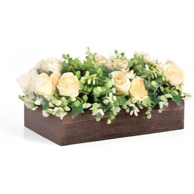 Artificial Floral Centerpiece W/ Eucalyptus Kitchen Dining Table Decor New