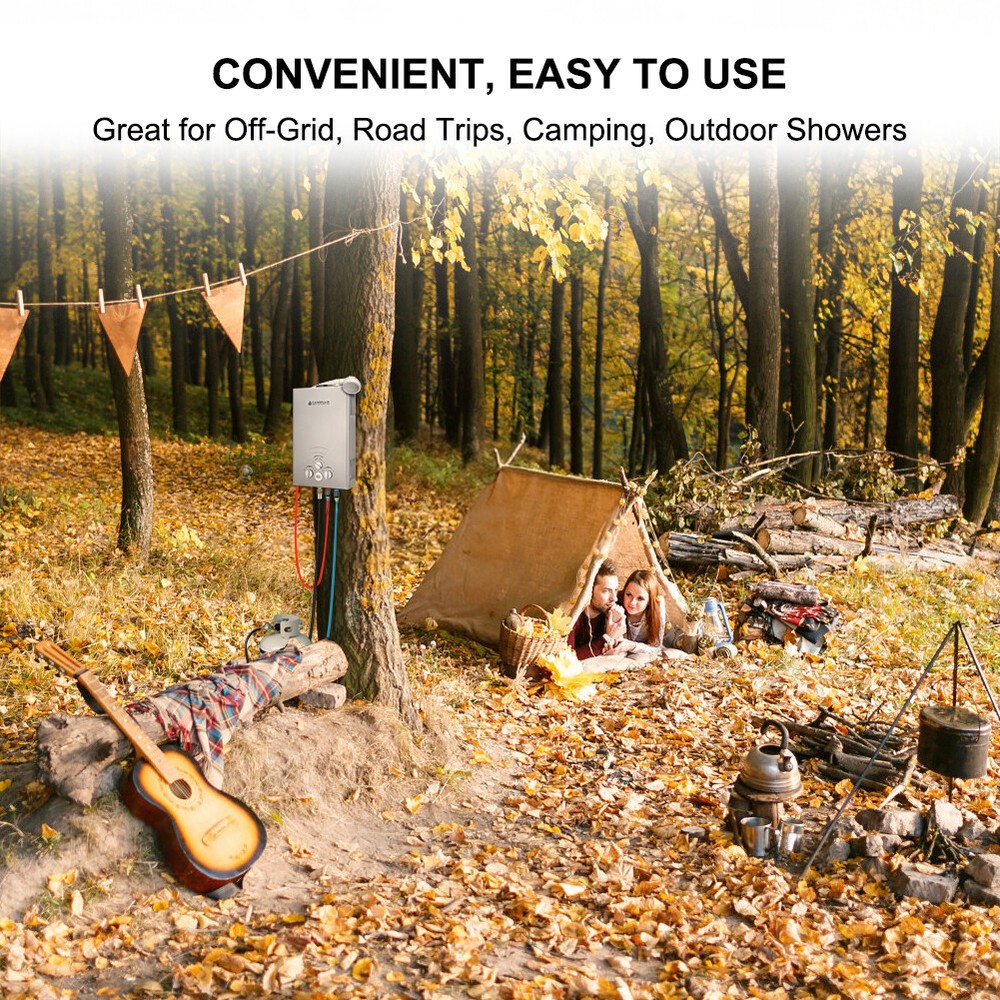 CAMPLUX 2.11 GPM Tankless Water Heater Outdoor Portable Propane Camping Shower