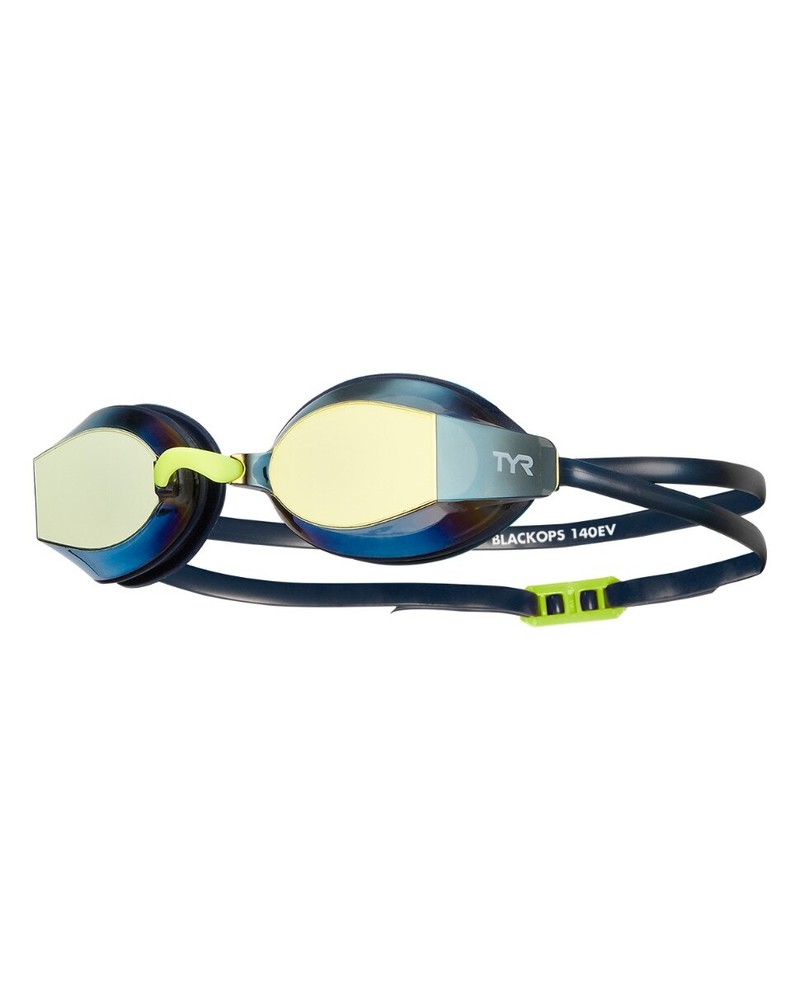 TYR Blackops 140 EV Racing Mirrored Performance Goggles, Gold/Navy