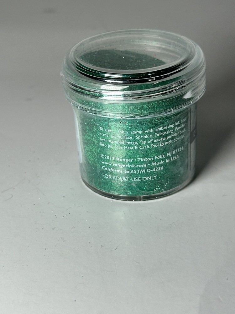 Embossing Powder Green Tinsel