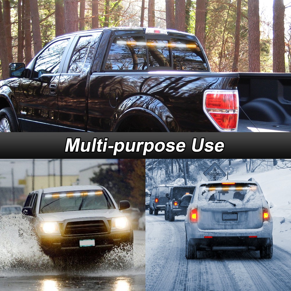 for Trucks Construction ,35 inch Interior Rear Windshield Emergency Strobe Light