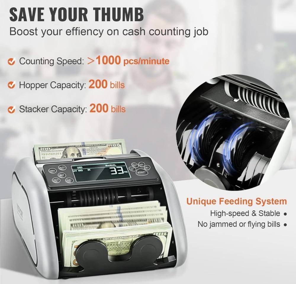 VEVOR Money Bill Counter Machine Bill