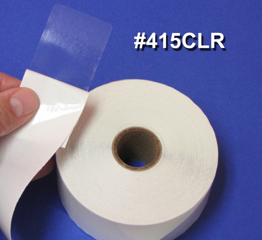 Clear Rectangular Labels 4" x 1.5" Standard Permanent Adhesive 500 Roll #415CLR