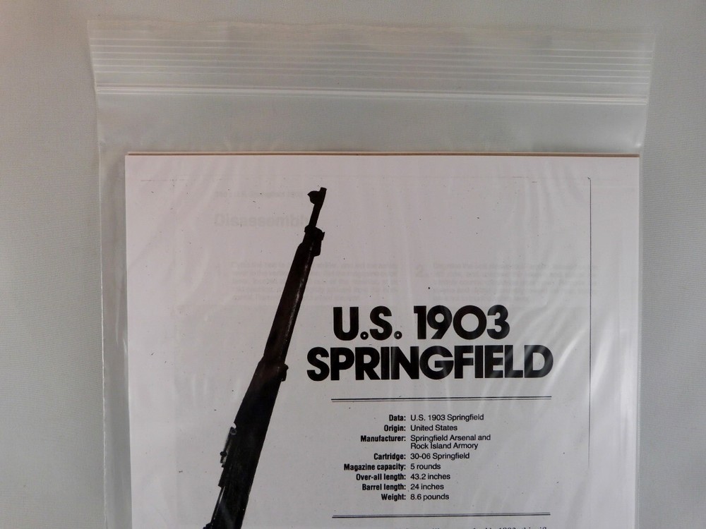 U. S. 1903  SPRINGFIELD RIFLE BREAK DOWN INSTRUCTION KIT