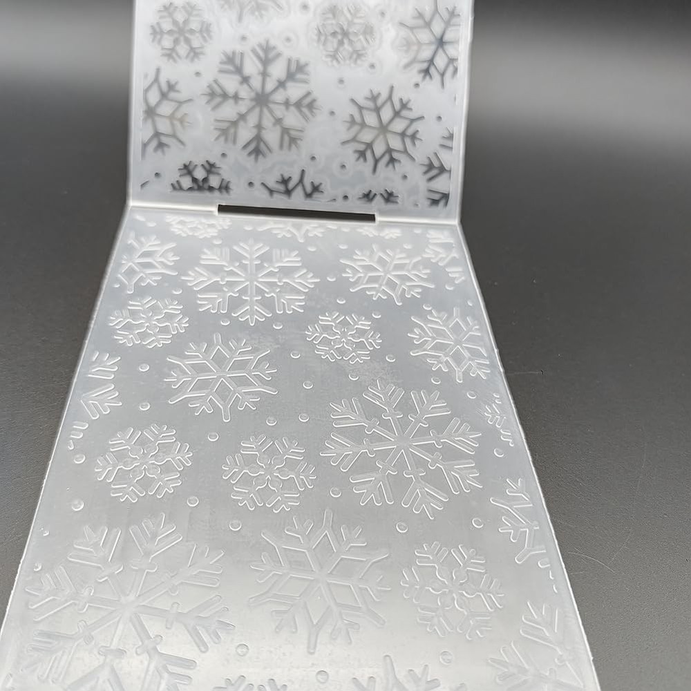 A6 Size Plastic Embossing Folder Snowflakes Pattern Paper Crafts Plastic Texture