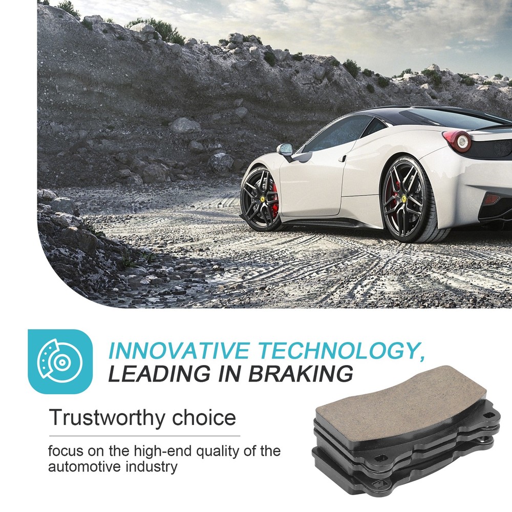 Front Ceramic Brake Pads w/Hardware for Chevy Corvette 2014 2015 2016 2017 6.2L