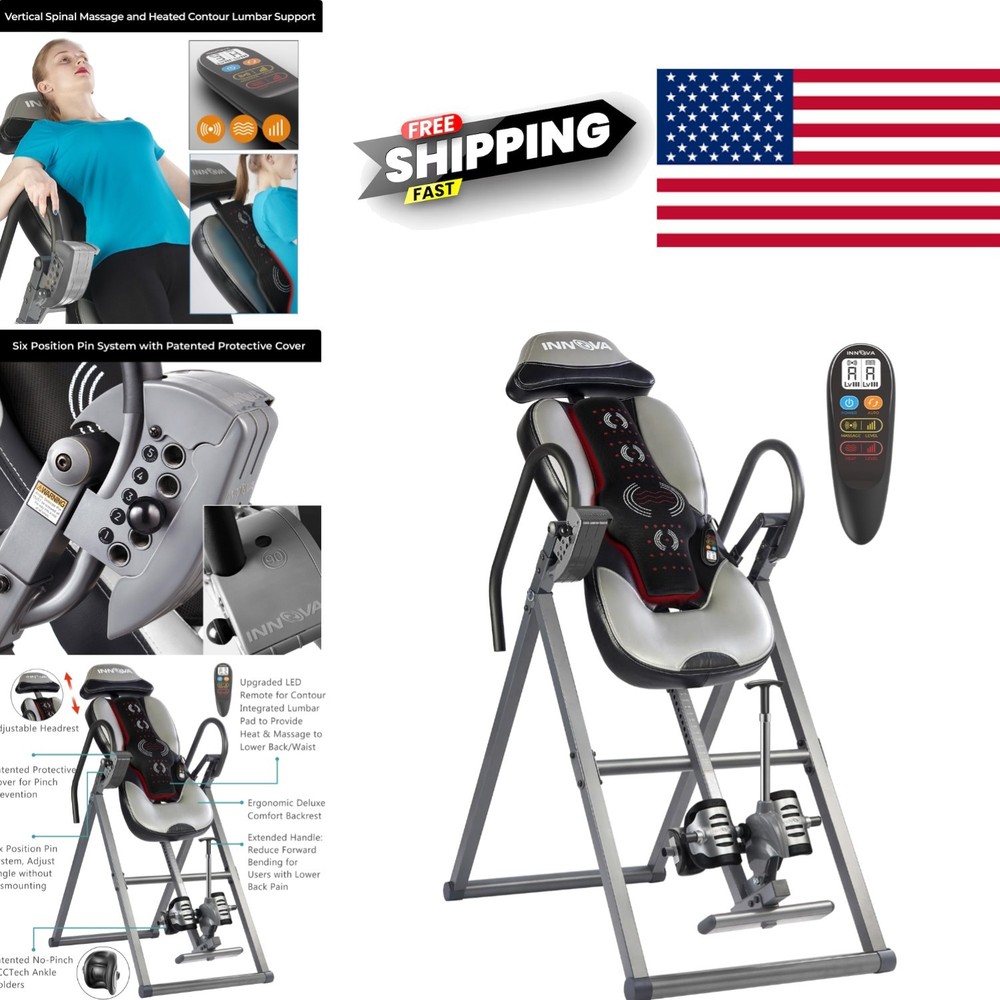 Heat and Massage Inversion Table with True Balance System for Smooth Inverting
