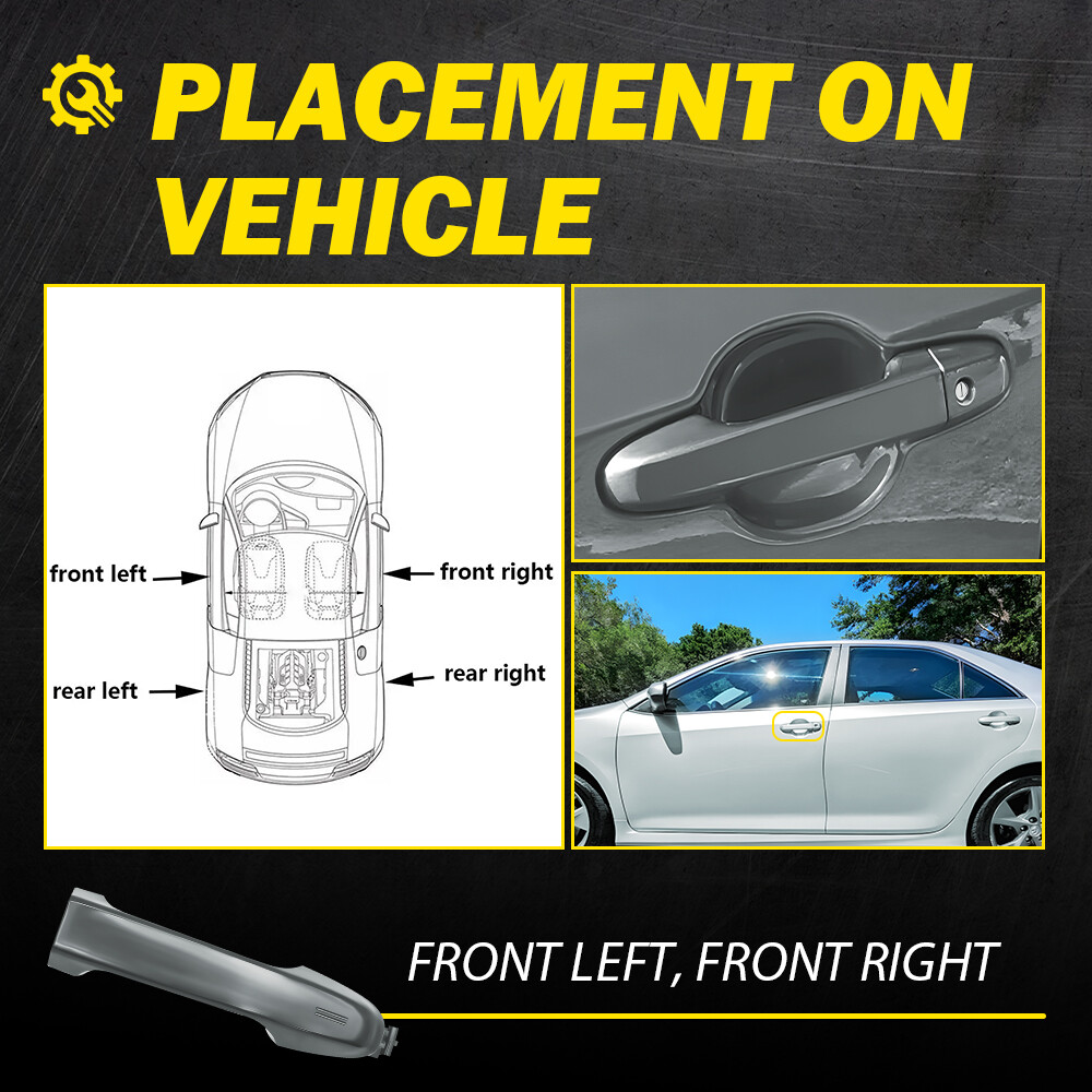 For 12-17 Toyota Camry Code 1G3 Magnetic Gray Metallic Handle Front Left / Right