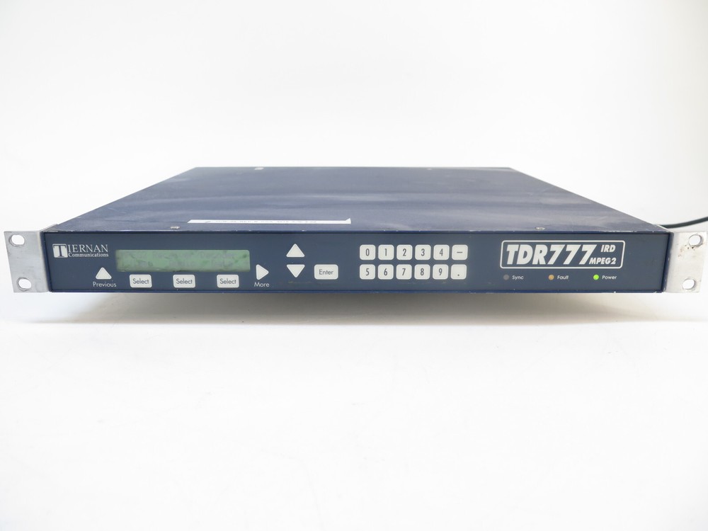 Tiernan TDR777 IRD MPEG-2 DVB Receiver Decoder 1RU Rack Mounted