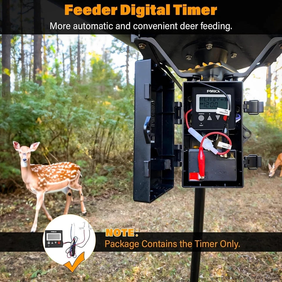Feeder Digtal Timer, 6V/12V Feeder Digital Timer for Deer Feeder Goat Feede