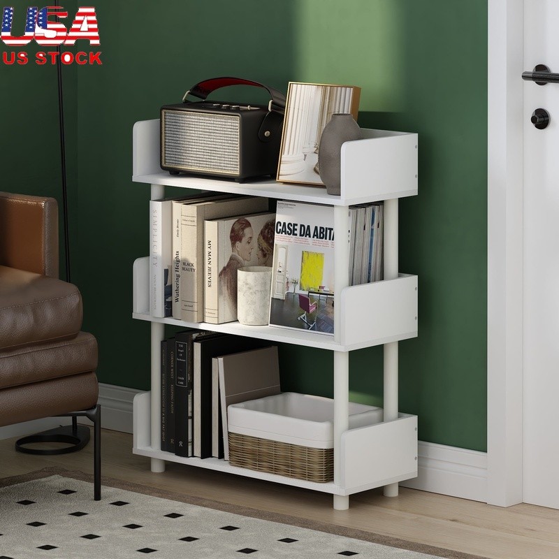 3-Tier Freestanding Display Rack Toolless Storage Organizer Home Office Use