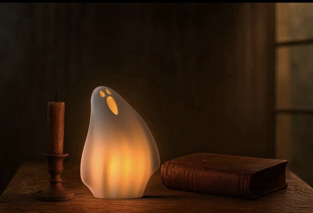 SUPER CUTE GHOST HALLOWEEN TEE LIGHT UP DECORATION FOR FALL