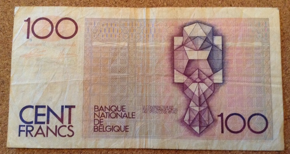 Belgium Banknote. 100 Francs. 1982-94 Series