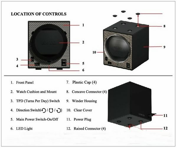 Add-On BOXY Brick Automatic Watch Winder (requires AC Adapter) -Brilliant!