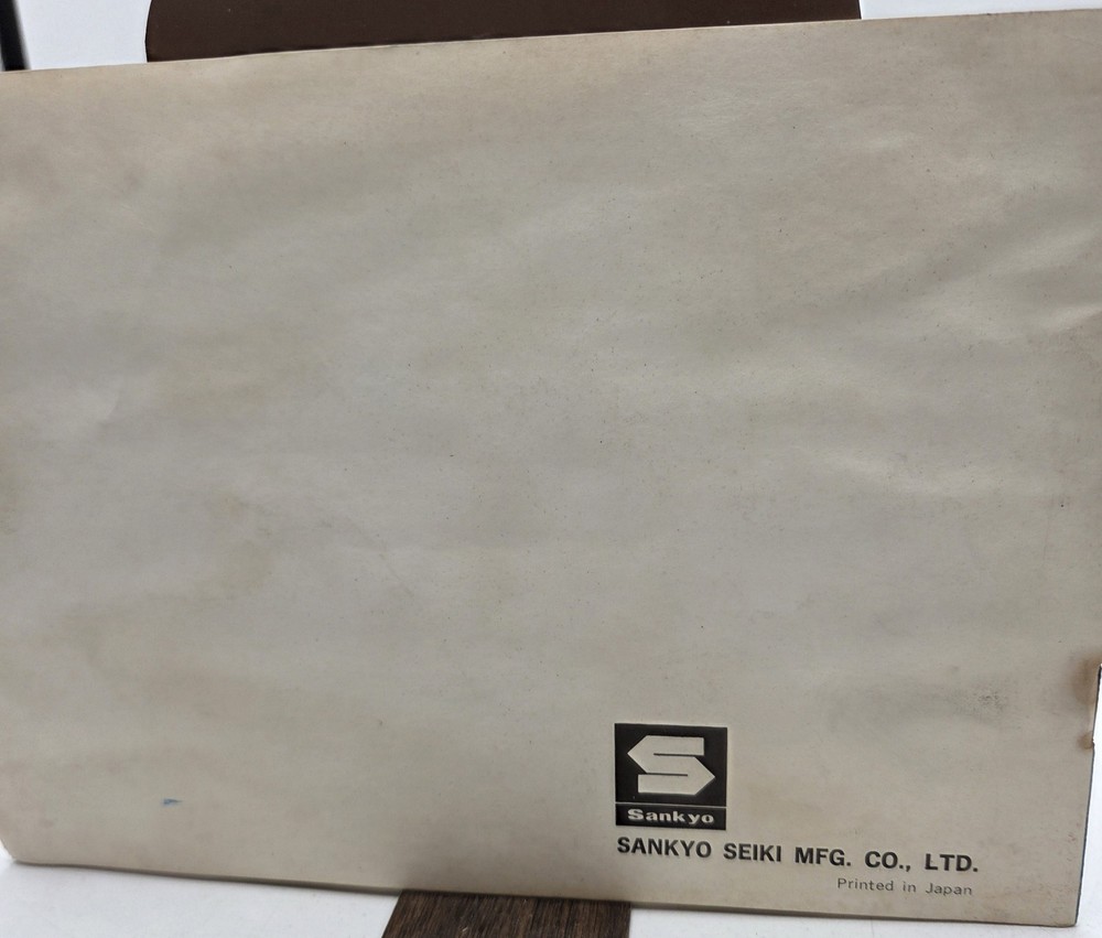 Sankyo Computer Music Operation Manual 1975