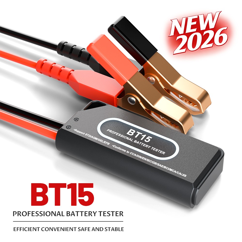 2026 BT15 Car Battery Tester 12V Load Tester Charging System Analyzer