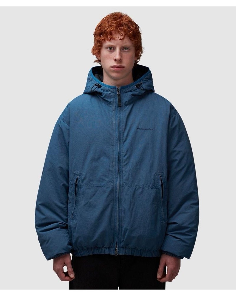 thisisneverthat Down Puffer Jacket Mens Small Blue Full Zip