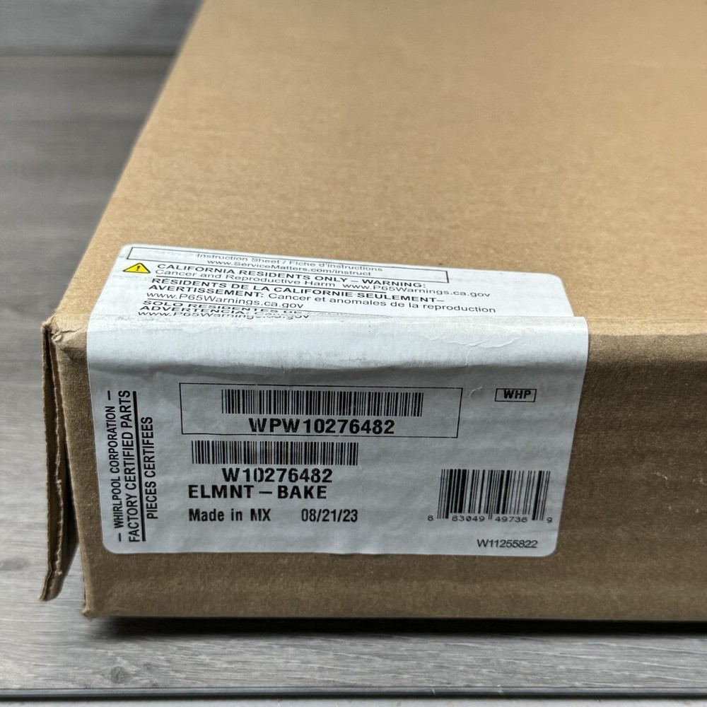 Whirlpool WPW10276482 OEM Oven Lower Bake Element Replacement Part