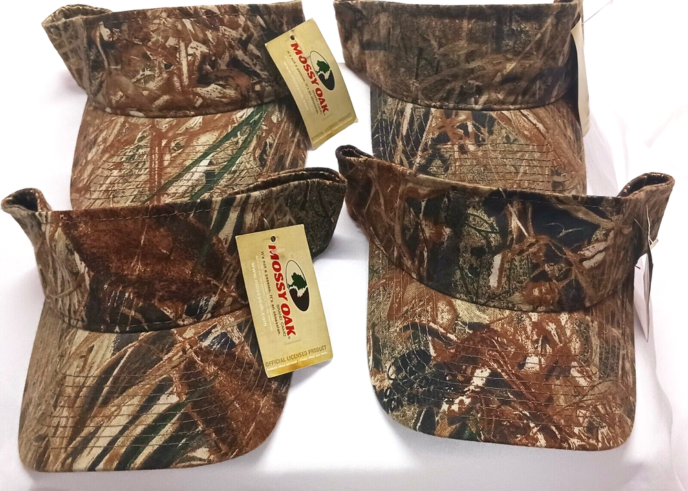 CAMOFLAUGE MOSSY OAK VISOR WITH ADJUSTABLE BACKING NWT