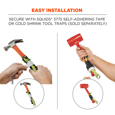 3703 3-Pack Standard Lime Elastic Loop Tool Tails Ext - 15Lbs - 19767