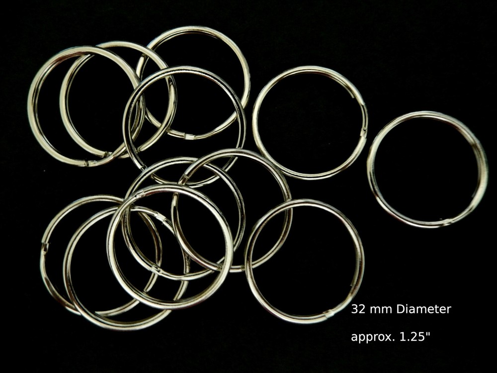 Split Rings 32 MM / Silver Tone /Mixed Lots