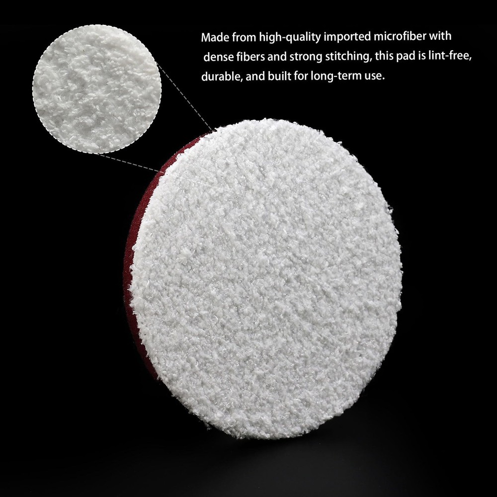 6 Inch Microfiber Cutting Pads – 2 Pack Heavy Buffing for 6