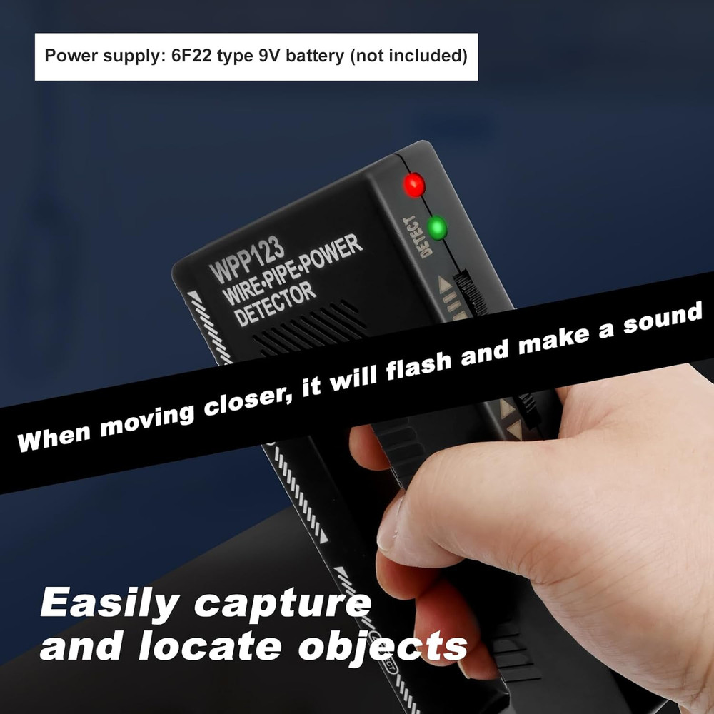 WPP123 Multi-Function Stud Finder, Professional Wall Scanner Detecto for Metal,