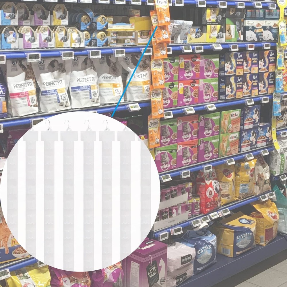 10 PCS Station Hanging Display Strips with Hooks Plastic Merchandise Station ...