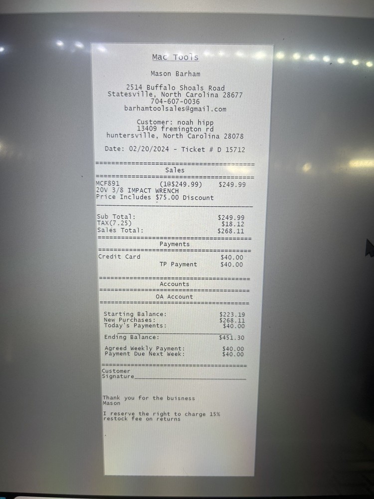 Mac Tools McF891 3/8" Impact Driver