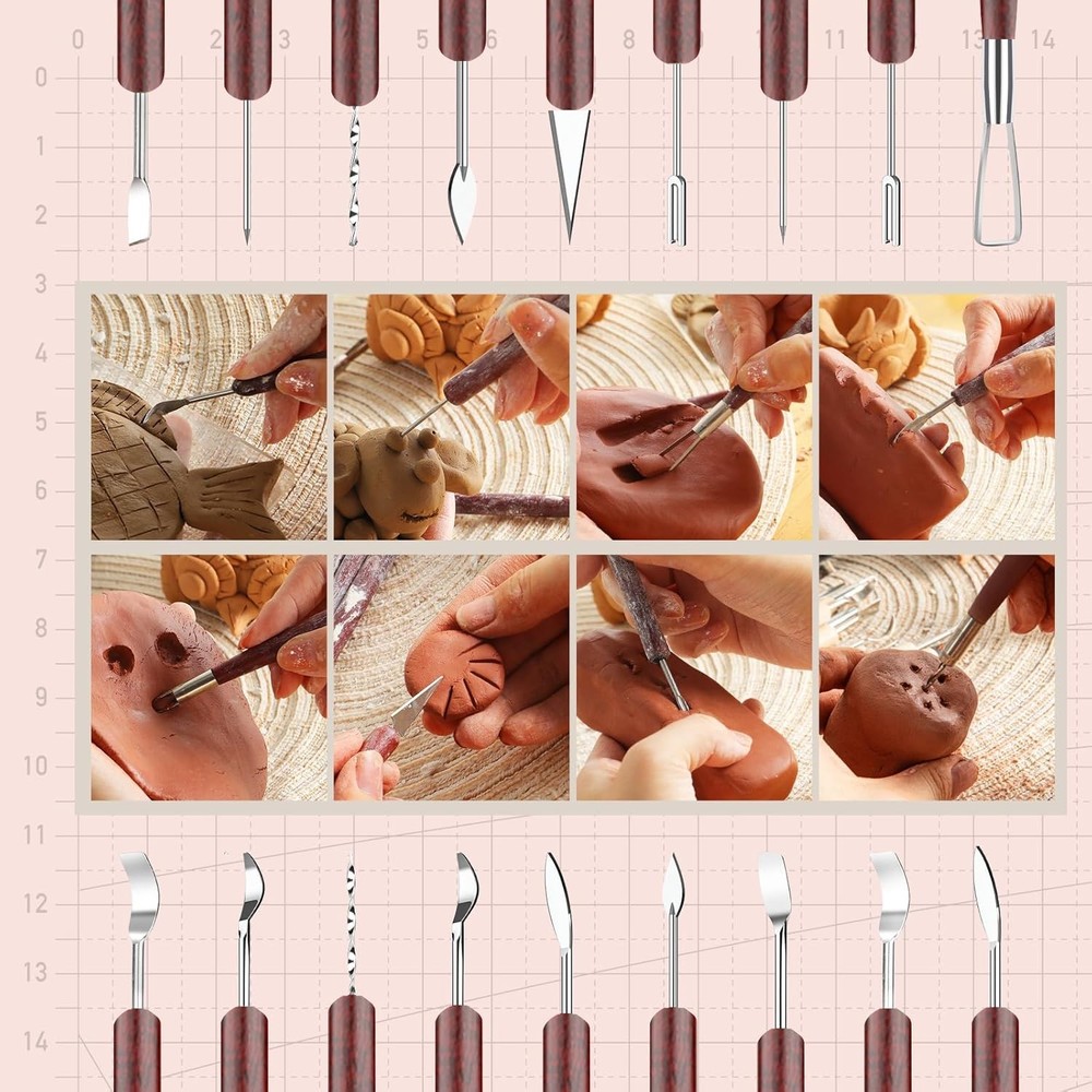 11PCS Clay Sculpting Tools Kit, Polymer Clay Tools for Pottery