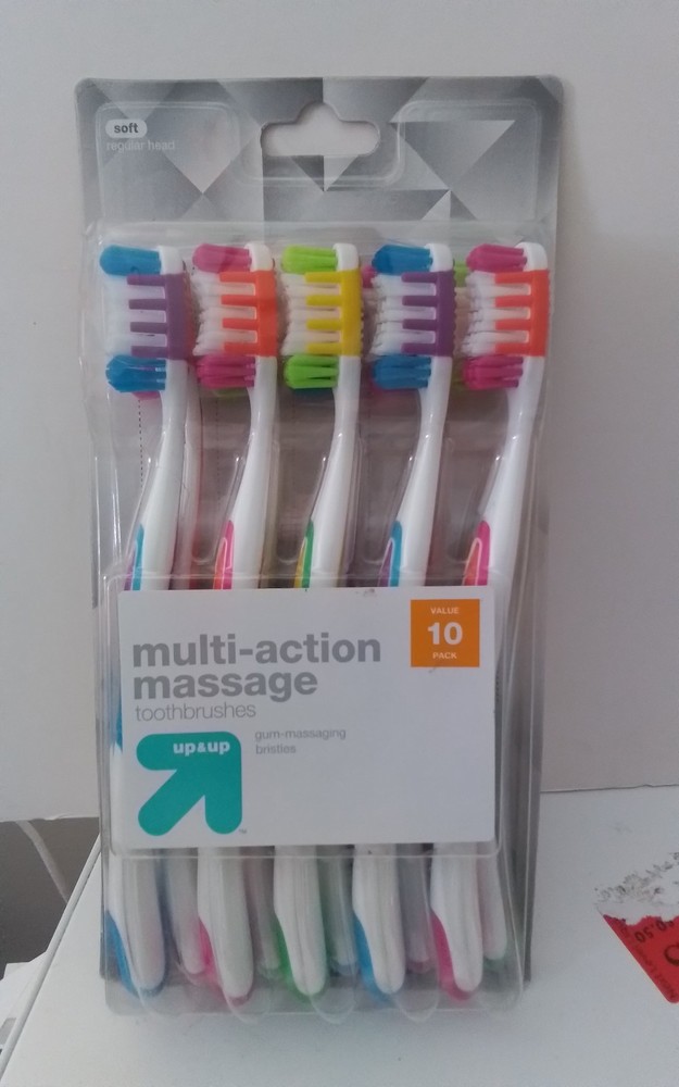 Up&Up Multi-Action Massage Toothbrushes 10 Count Soft